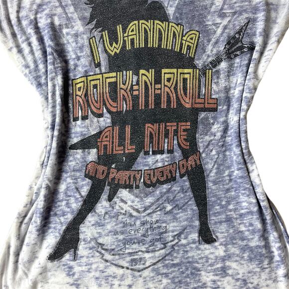 Lyric Y2K grunge semi sheer rock vibes top with silver lettering and 2000’s vibe - Picture 6 of 7